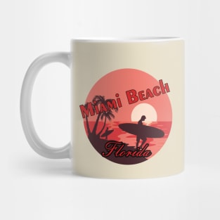 Miami Beach Florida Sunrise Graphic Design Mug